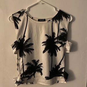 Cute Palm Tree Shirt with slit sides